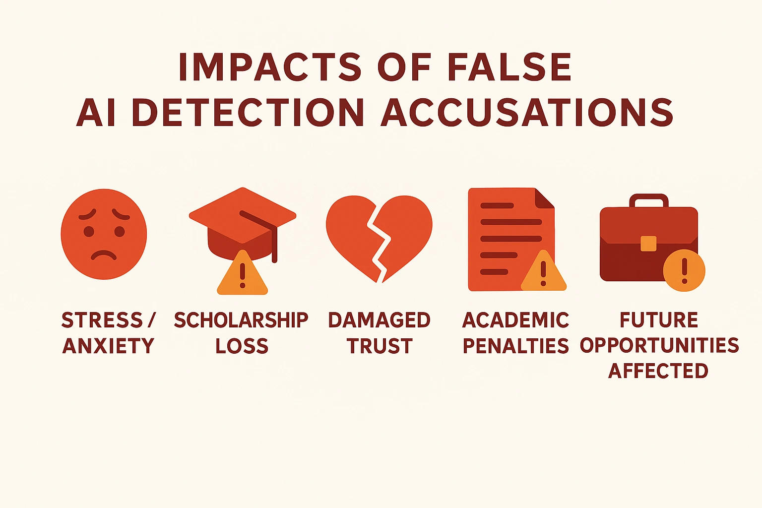 Visual showing consequences of false positives