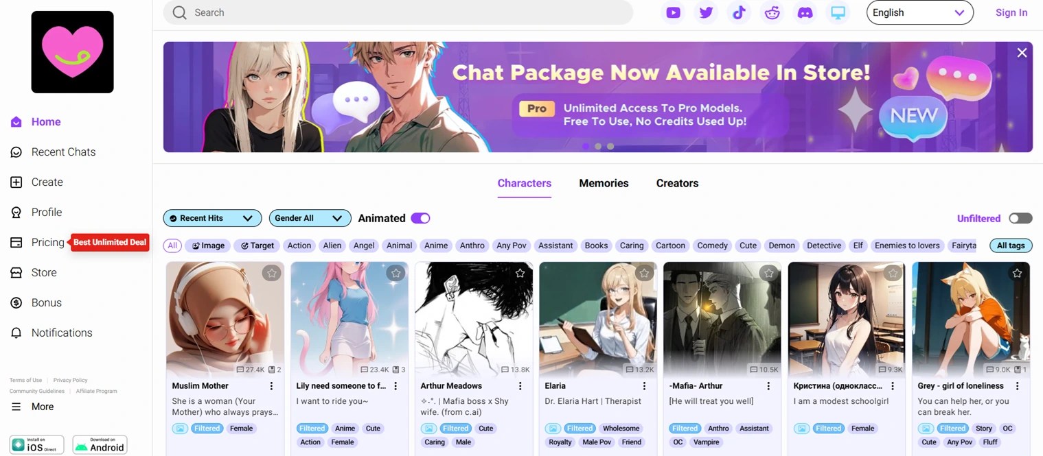 crushon ai nsfw chatbot platform with character customization options